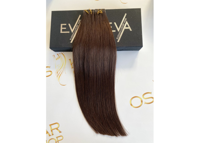 Extensii Tape-in Russian Hair Castaniu #4